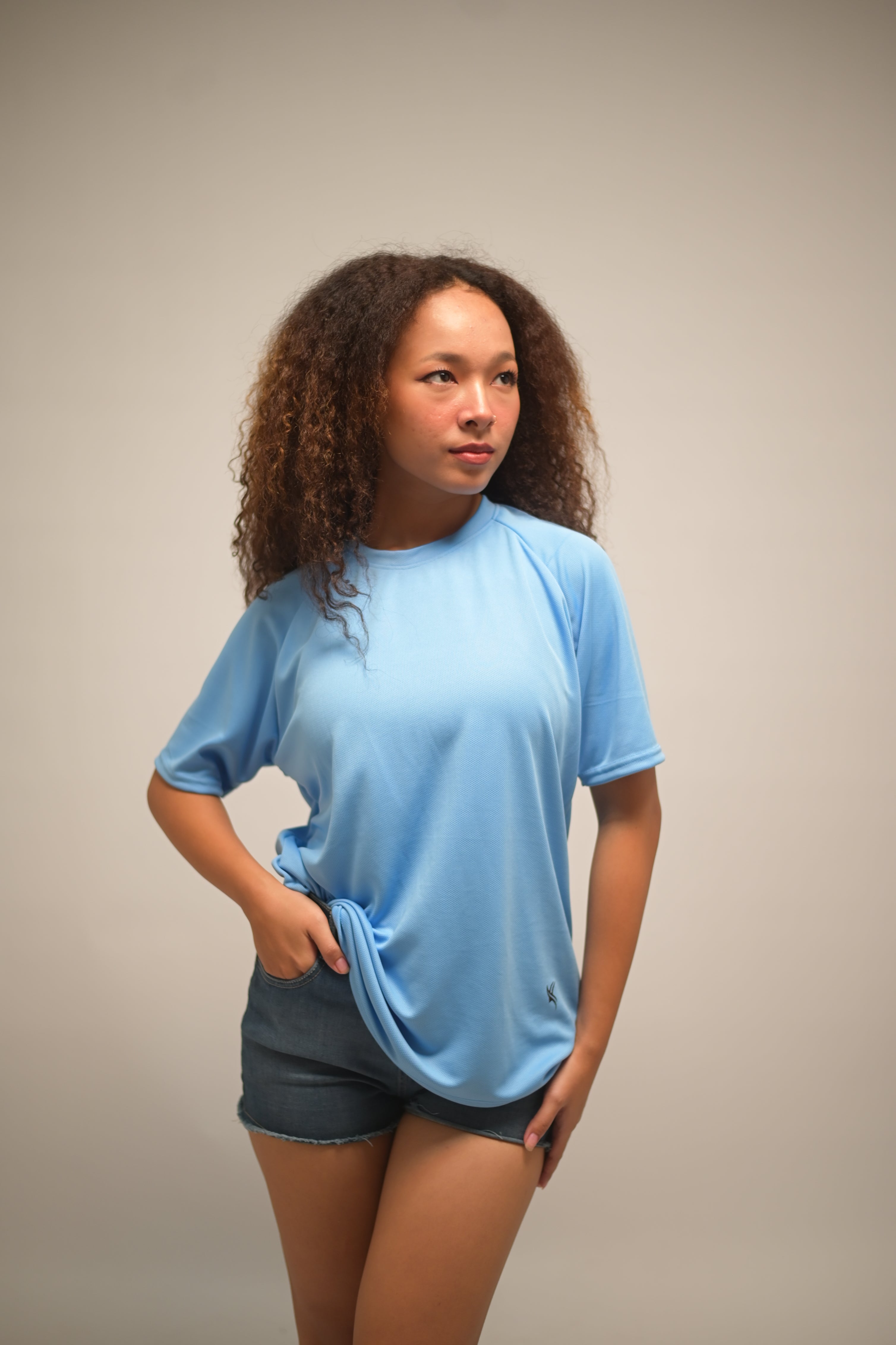 Iced Aqua Pro-Performance Dot-Knit Tee (4-Way Stretch)