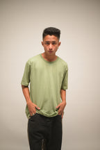 Sage Green Bio-Luxe Ultra-Soft Tee (Zero-Pill Cotton)