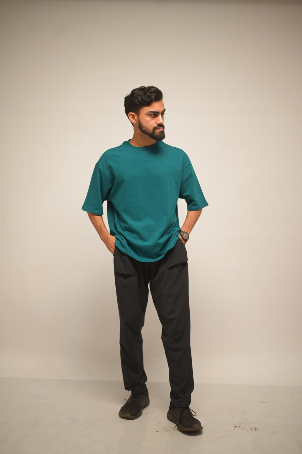Teal Green Heavyweight Luxury Oversized Tee (220 GSM)