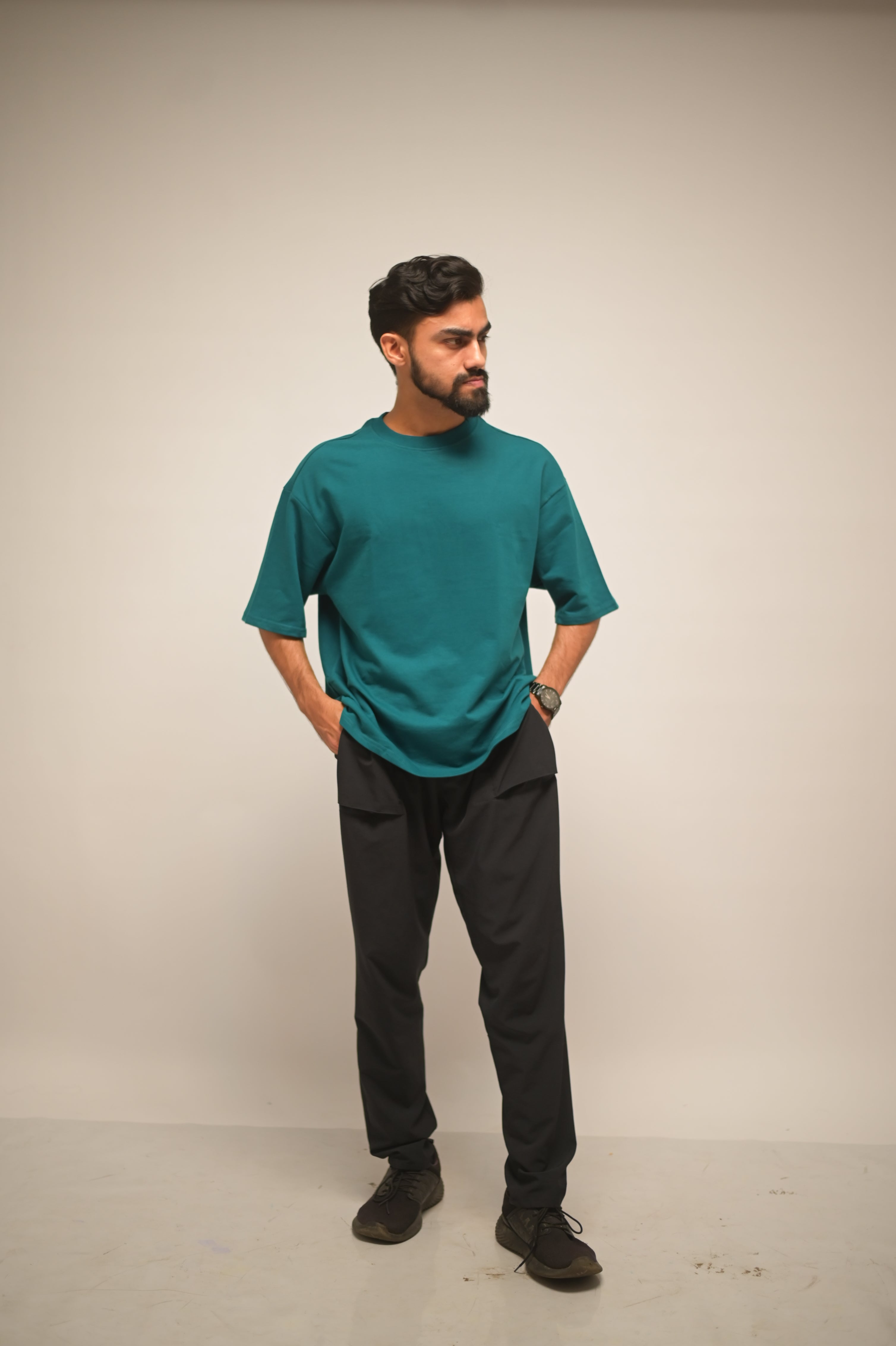 Teal Green Heavyweight Luxury Oversized Tee (220 GSM)