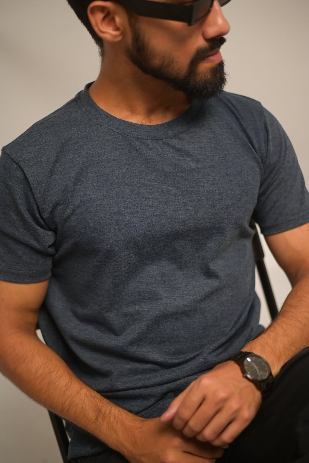 Granite Grey Melange Everyday Essential Tee (Regular Fit)