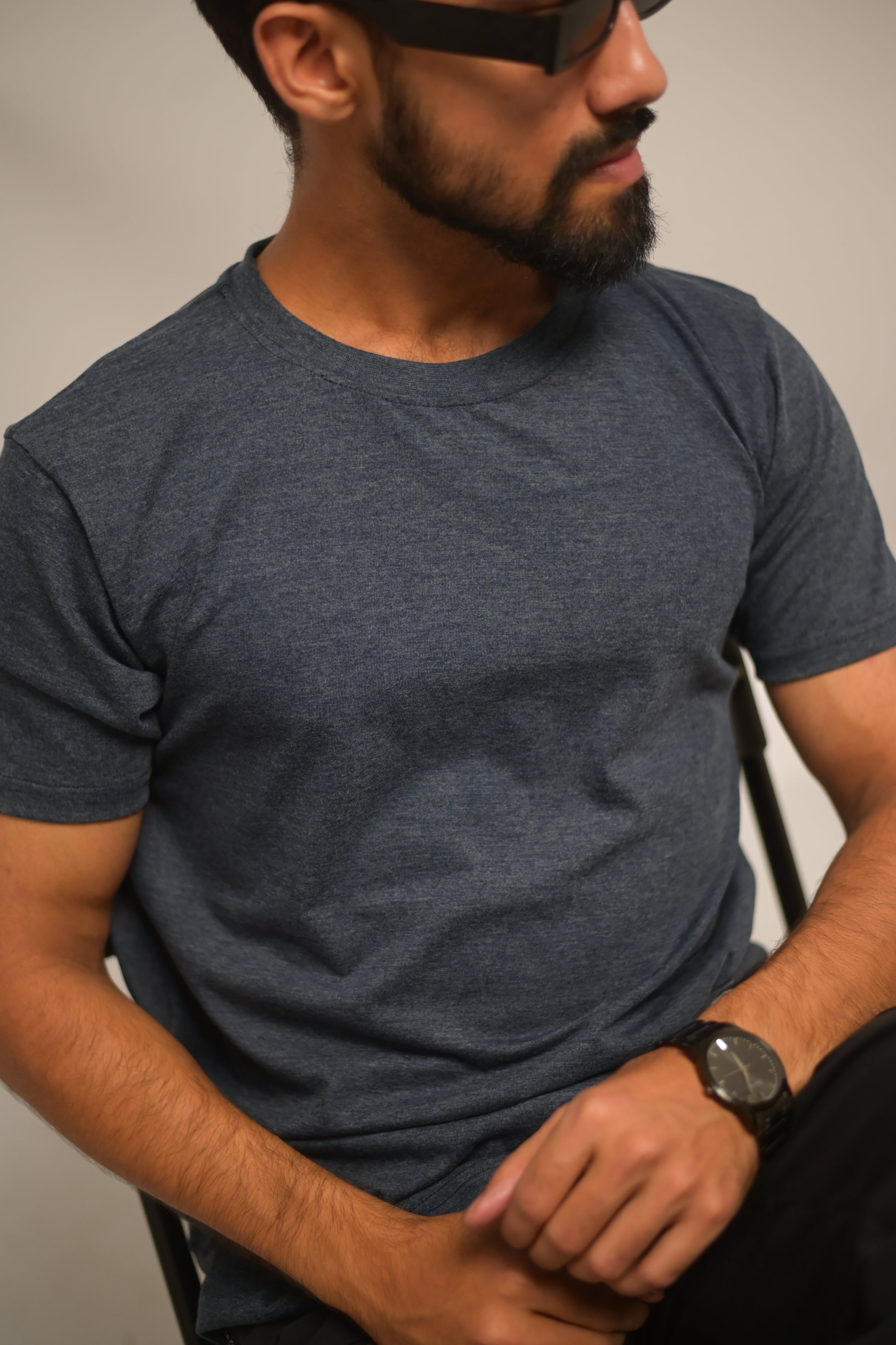 Granite Grey Melange Everyday Essential Tee (Regular Fit)