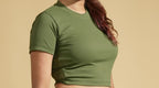 Evergreen Flow Co-ord Set (Fitted Crop Top & Wide Leg Pants)