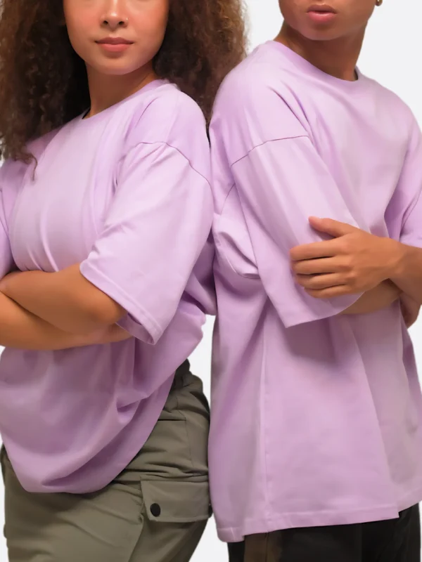 Lavender Dream Tee 220 GSM French Terry Oversized Tee 100% Cotton French Terry Top Lavender French Terry Shirt Lightweight French Terry Athleisure