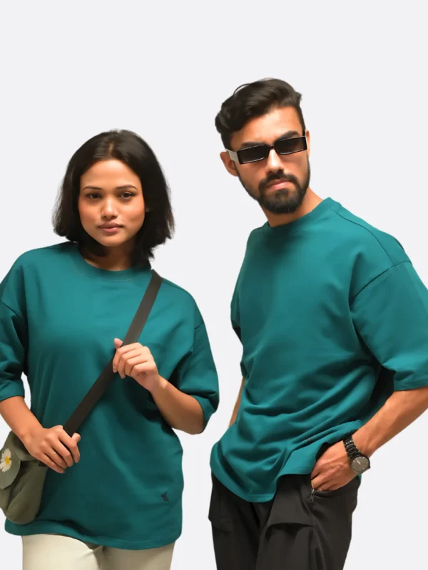 Olive Mist Terry Tee 260 GSM French Terry Oversized Tee 100% Cotton French Terry Top Olive Green French Terry Shirt Durable French Terry Athleisure