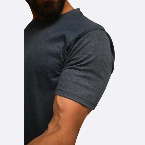 Stone Heather Tee: 6 Premium Features in Cotton Blend Jersey - Image 2