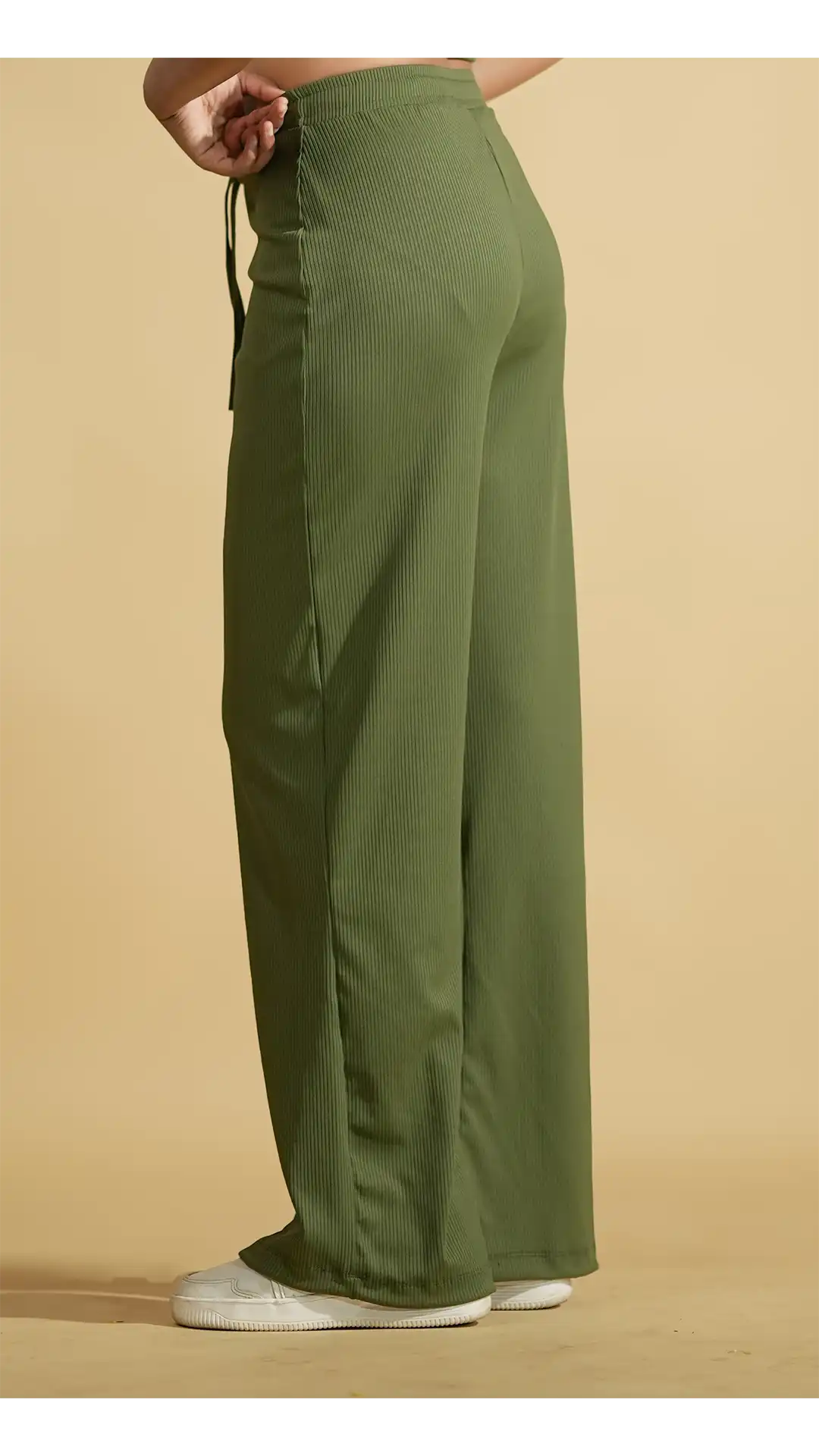 Evergreen Flow Co-Ord Set (Half Sleeves Top and Wide Leg Pants) - Image 6