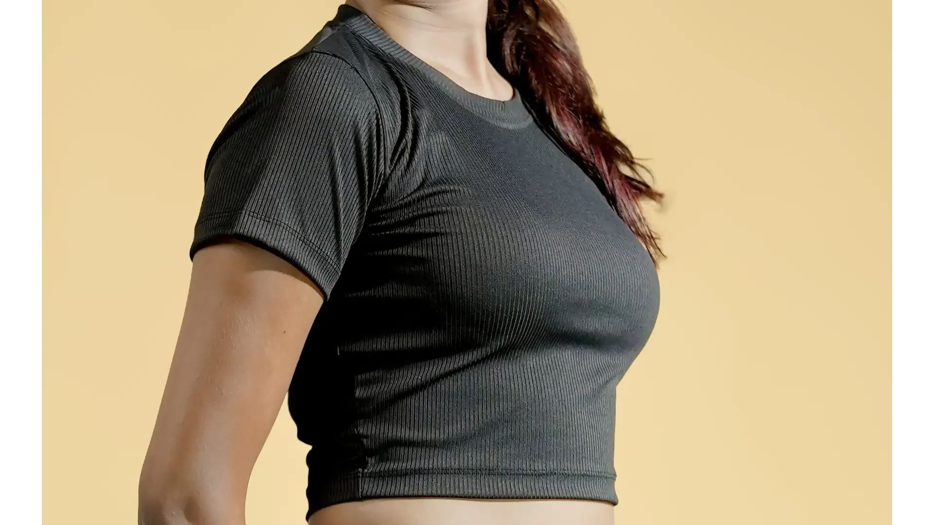 Midnight Ash Half Sleeves Top