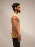 Beige Sleeveless Tank Top - Image 2