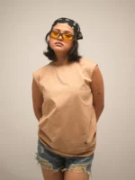 Beige Sleeveless Tank Top - Image 3