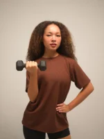 Earth Waffle Knit Brown T-Shirt - Image 3