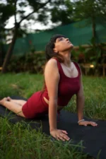 Maroon Red Cycling Shorts Ribbed Cotton for 2 way stretch