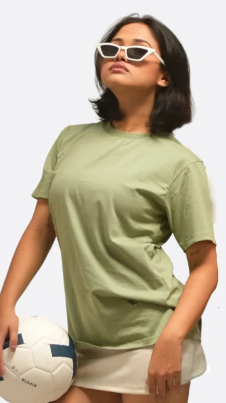 100% Cotton Jersey Tshirt Sage Green