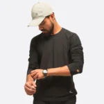 Full sleeves active t shirt dryfit black