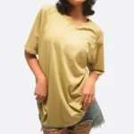 100% Cotton Jersey Tshirt Sage Yellow